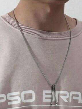 Silver or Black Tone Drum Sticks Pendant Chain Necklace Drummer Musician Jewelry